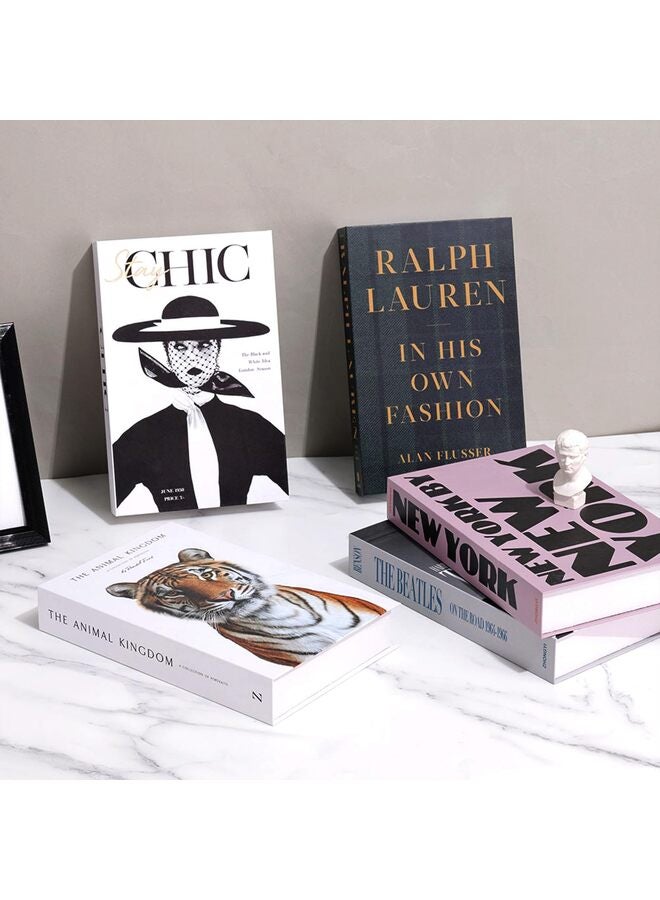 10 قطع من الكتب الزخرفية المزيفة، كتب مزيفة واقعية لديكور رف الكتب والمكتب المنزلي، تصميم عصري بسيط لديكور المنزل، هدية أنيقة للنساء - Image 5