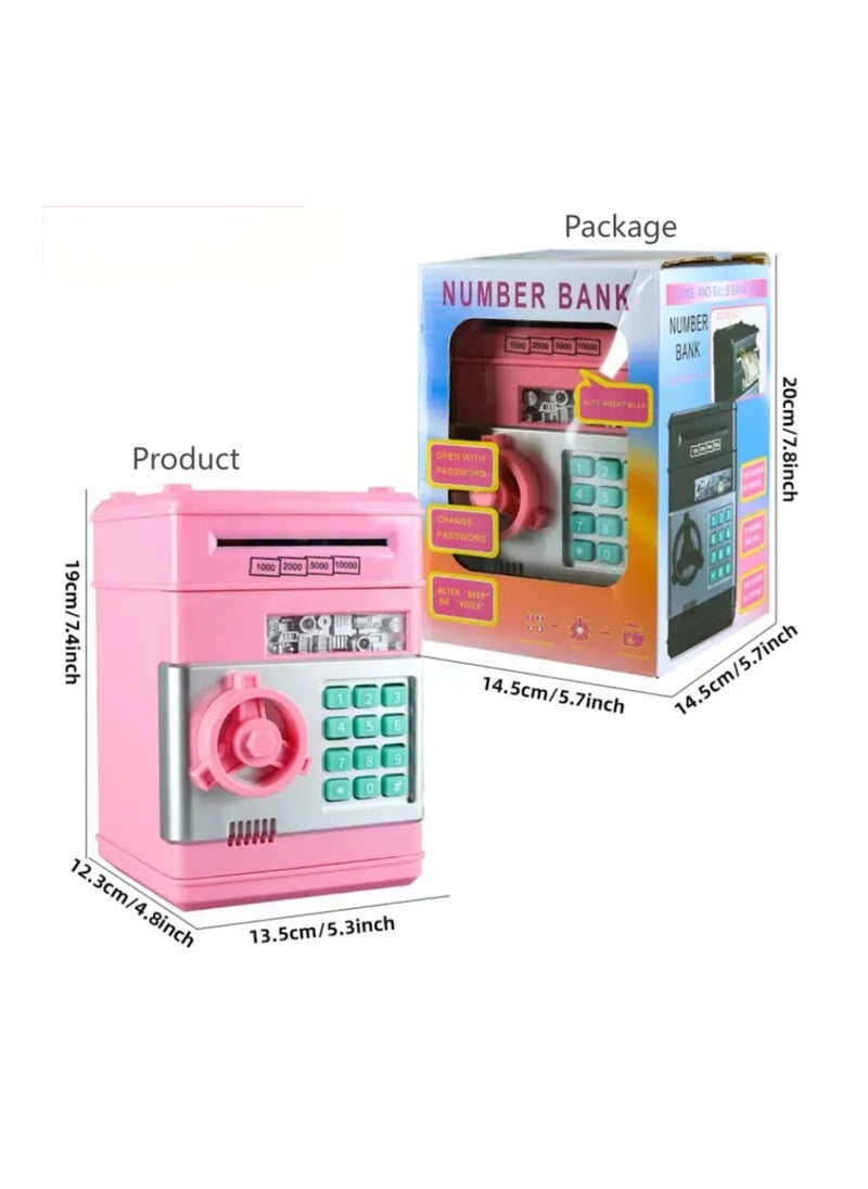 Durable safe, small mini deposit box, safe, coin deposit box（Self provided 3 * AA batteries）
