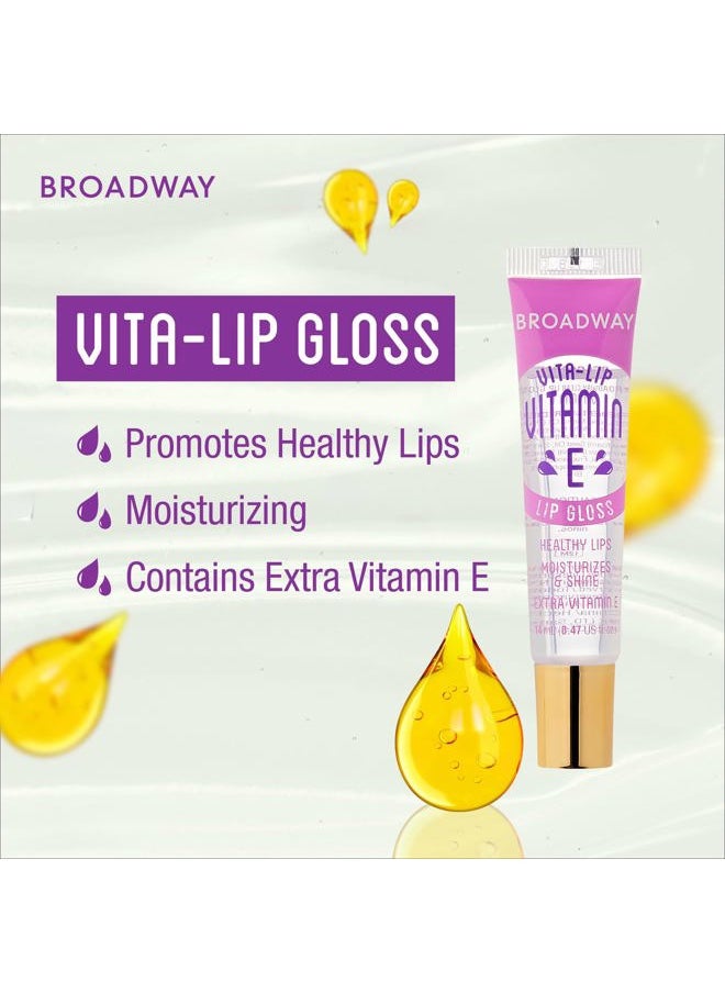 Broadway Broadway Vita-Lip Clear Lip Gloss (10 Pack), Ultra-Hydrating & Soothing Formula with Vitamins, High-Shine Non-Sticky Finish Lip Balm with Mint, Rosehip, Coconut, Mango, Argan, Honey, Shea  - Image 5
