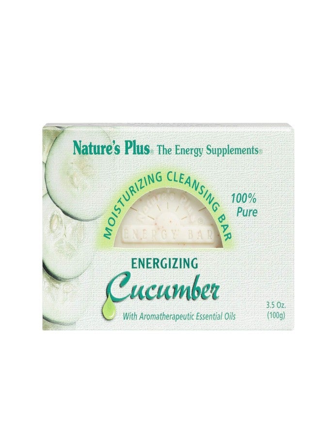 NaturesPlus Natures Plus Cucumber Moisturizing Cleansing Bar - 3.5 Ounce - Gentle Cleansing, Emollient Rich - Aromatherapeutic Essential Oils - 100% Pure Ingredients & Plant Extracts - Vegan - Image 1