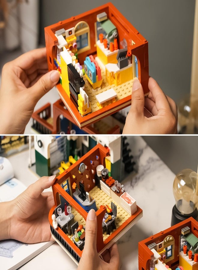 ENJBRICK City Car Repair Shop Building Set for Adults, Architecture Building House Kit for Boys and Girls 8-14 Years 1637 pcs - Image 4