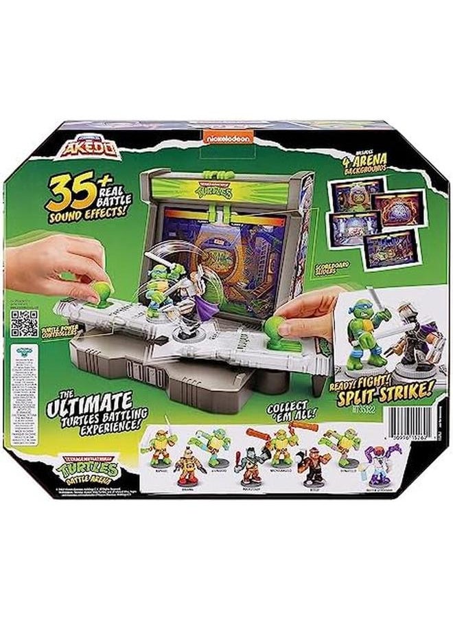 AKEDO - Legends Of Teenage Mutant Ninja Turtles Battle Arena With 35 Plus Battle Sound Effects And 2 Exclusive Battling Mini Warriors Leonardo And Shredder - Image 1