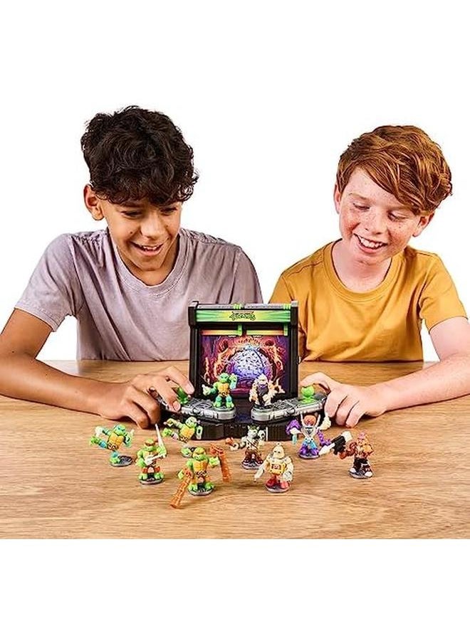 AKEDO - Legends Of Teenage Mutant Ninja Turtles Battle Arena With 35 Plus Battle Sound Effects And 2 Exclusive Battling Mini Warriors Leonardo And Shredder - Image 1