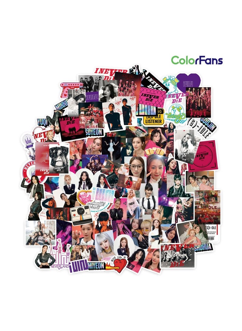 100 Pcs G-IDLE I Never Die Waterproof Stickers Laptop Skateboard Luggage Computer Water Bottle Cool Graffiti Sticker Packs for Kids Teens Girls Adults