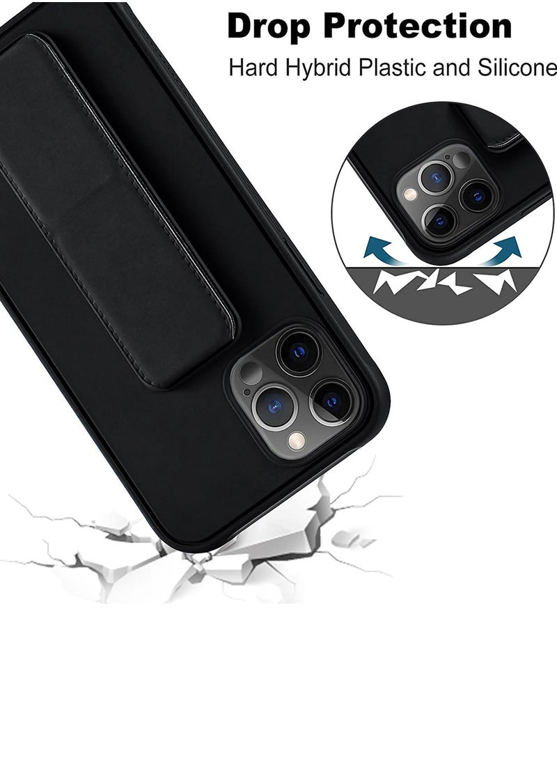 Wtech - Apple iPhone 15 Pro Max TPU Rubber Silicone Hand Grip Protective Phone Case Cover (MCGHSN) - Black - Image 1
