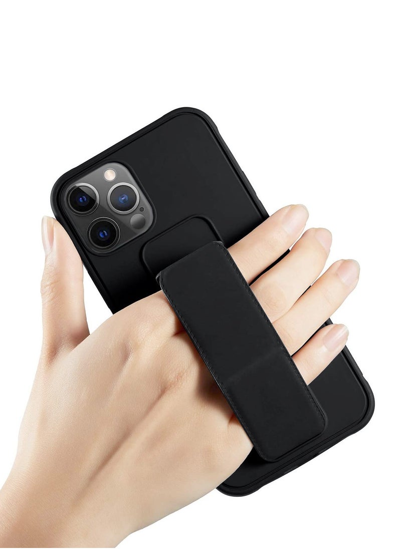 Wtech - Apple iPhone 15 Pro Max TPU Rubber Silicone Hand Grip Protective Phone Case Cover (MCGHSN) - Black - Image 1