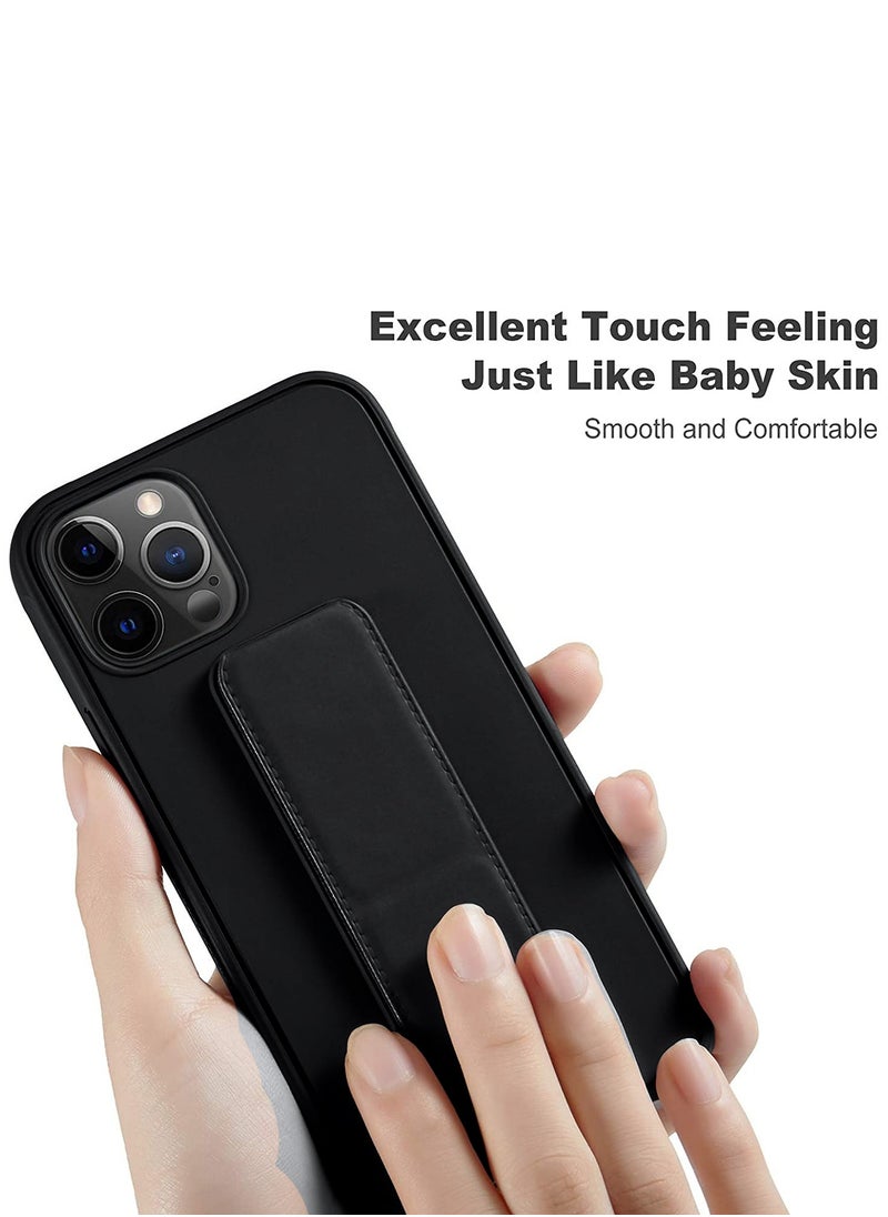 Wtech - Apple iPhone 15 Pro Max TPU Rubber Silicone Hand Grip Protective Phone Case Cover (MCGHSN) - Black - Image 1