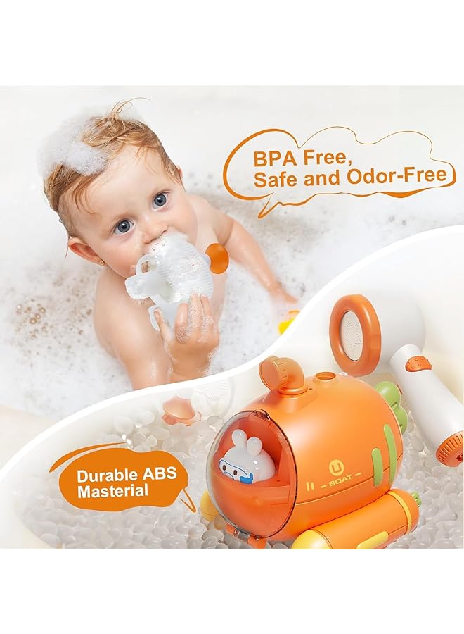 U-HOOME Baby Bath Shower Head Kids Water Spray Toys With Suction Cup Toddler Leakproof Baby Bath Toy Bathtub Shower Head For Infant Child Toddles Gift Boys Girls - Image 3