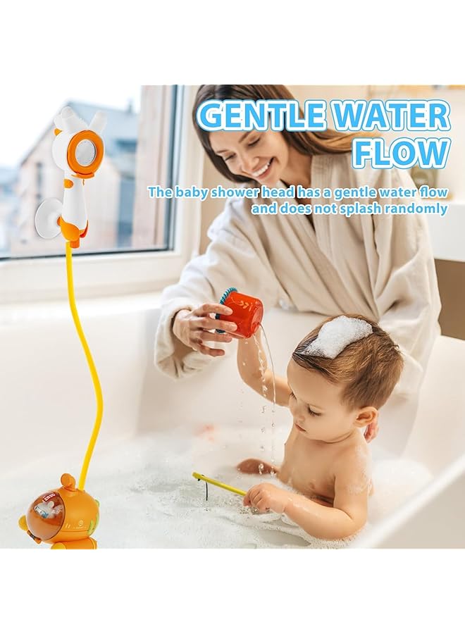 U-HOOME Baby Bath Shower Head Kids Water Spray Toys With Suction Cup Toddler Leakproof Baby Bath Toy Bathtub Shower Head For Infant Child Toddles Gift Boys Girls - Image 5