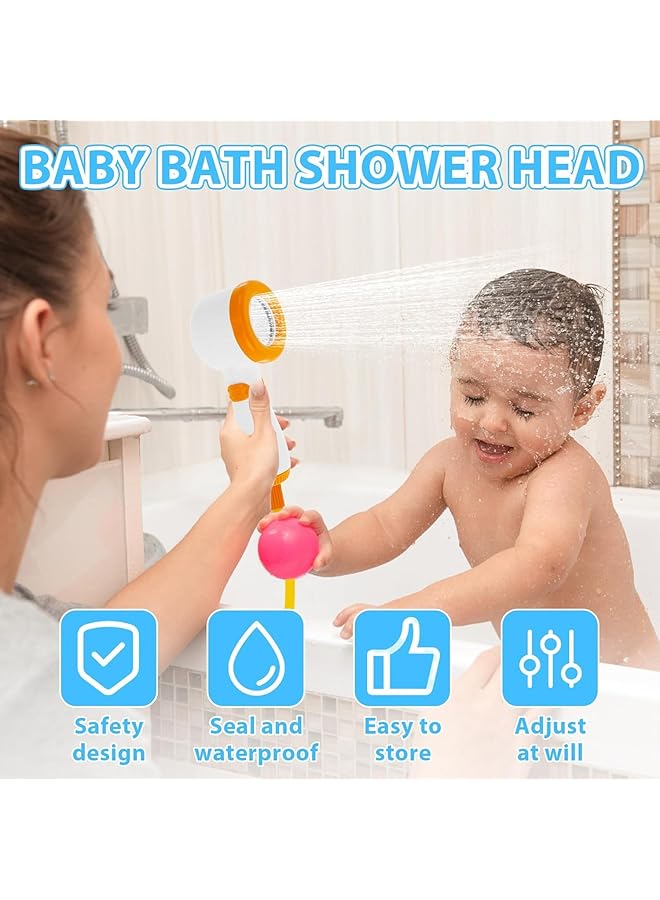 U-HOOME Baby Bath Shower Head Kids Water Spray Toys With Suction Cup Toddler Leakproof Baby Bath Toy Bathtub Shower Head For Infant Child Toddles Gift Boys Girls - Image 2