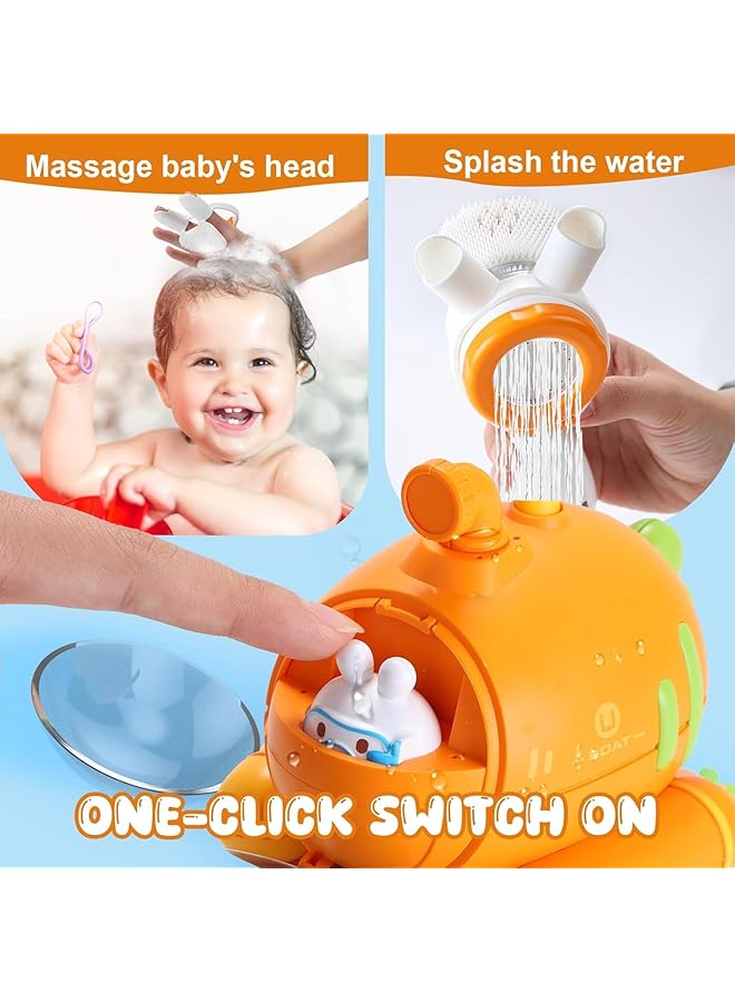 U-HOOME Baby Bath Shower Head Kids Water Spray Toys With Suction Cup Toddler Leakproof Baby Bath Toy Bathtub Shower Head For Infant Child Toddles Gift Boys Girls - Image 4