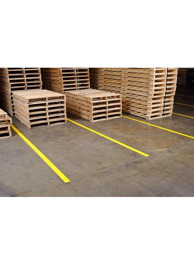 Brady ToughStripe Floor Marking Tape - Yellow, Non-Abrasive Floor Tape - 2" Width, 100' Length for Concrete, Harsh Conditions, Forklift, High Traffic Floors (104312) - Image 3