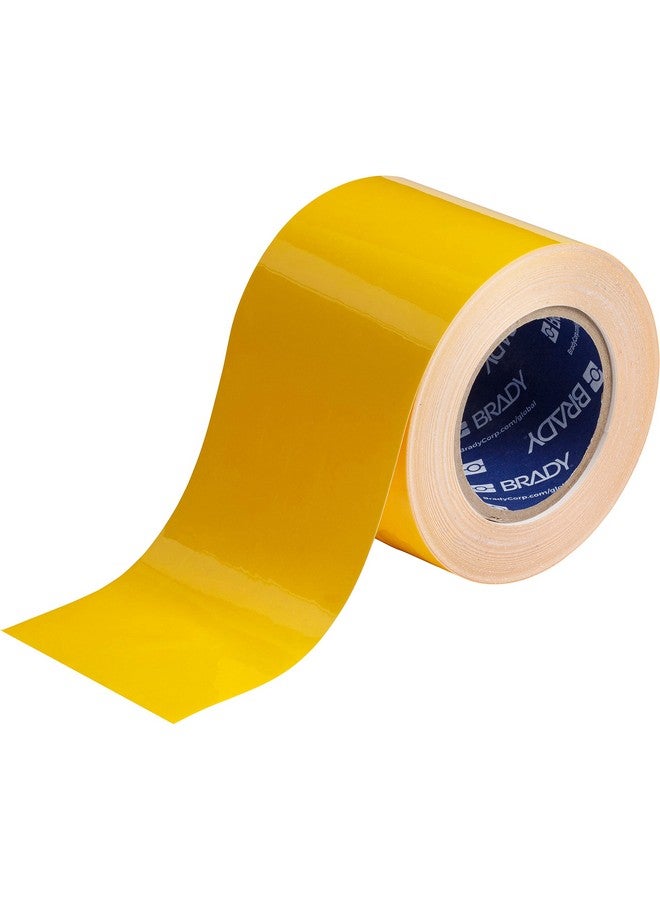 Brady ToughStripe Floor Marking Tape - Yellow, Non-Abrasive Floor Tape - 2" Width, 100' Length for Concrete, Harsh Conditions, Forklift, High Traffic Floors (104312) - Image 1