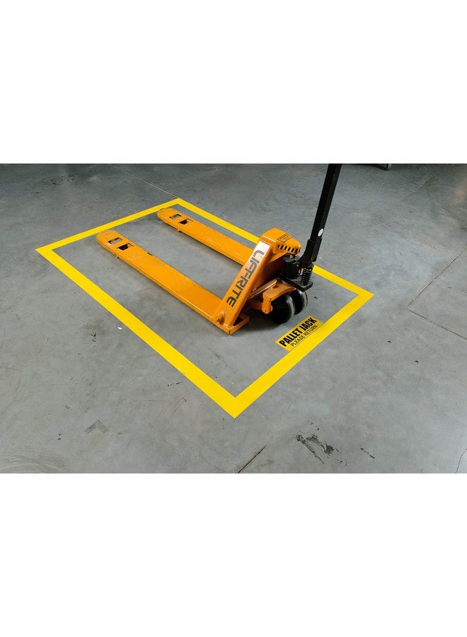 Brady ToughStripe Floor Marking Tape - Yellow, Non-Abrasive Floor Tape - 2" Width, 100' Length for Concrete, Harsh Conditions, Forklift, High Traffic Floors (104312) - Image 2