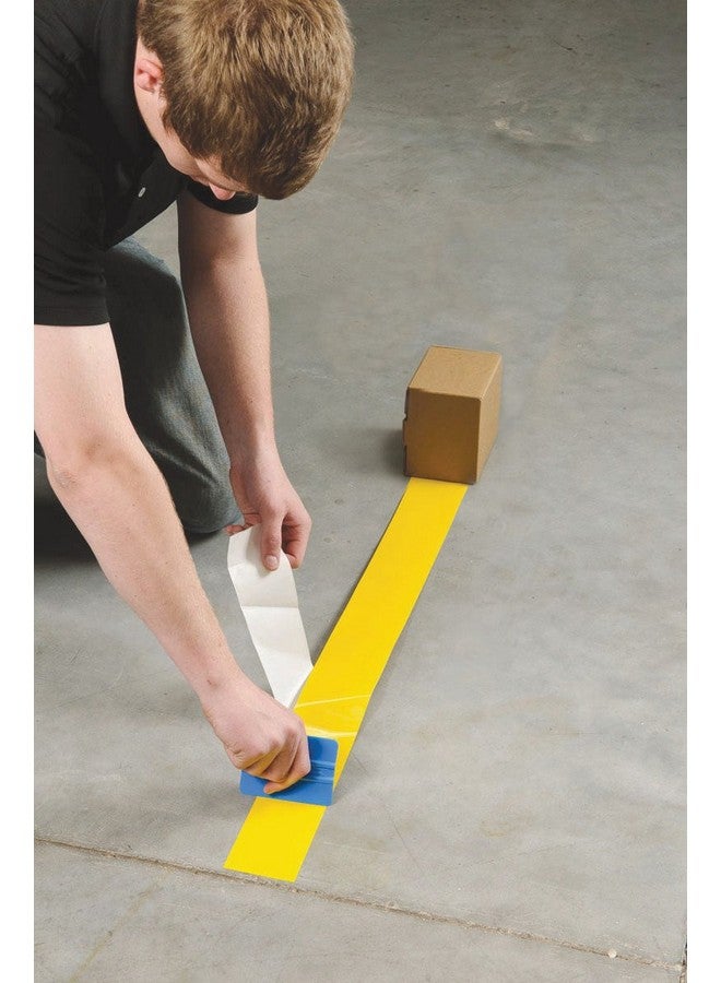 Brady ToughStripe Floor Marking Tape - Yellow, Non-Abrasive Floor Tape - 2" Width, 100' Length for Concrete, Harsh Conditions, Forklift, High Traffic Floors (104312) - Image 5