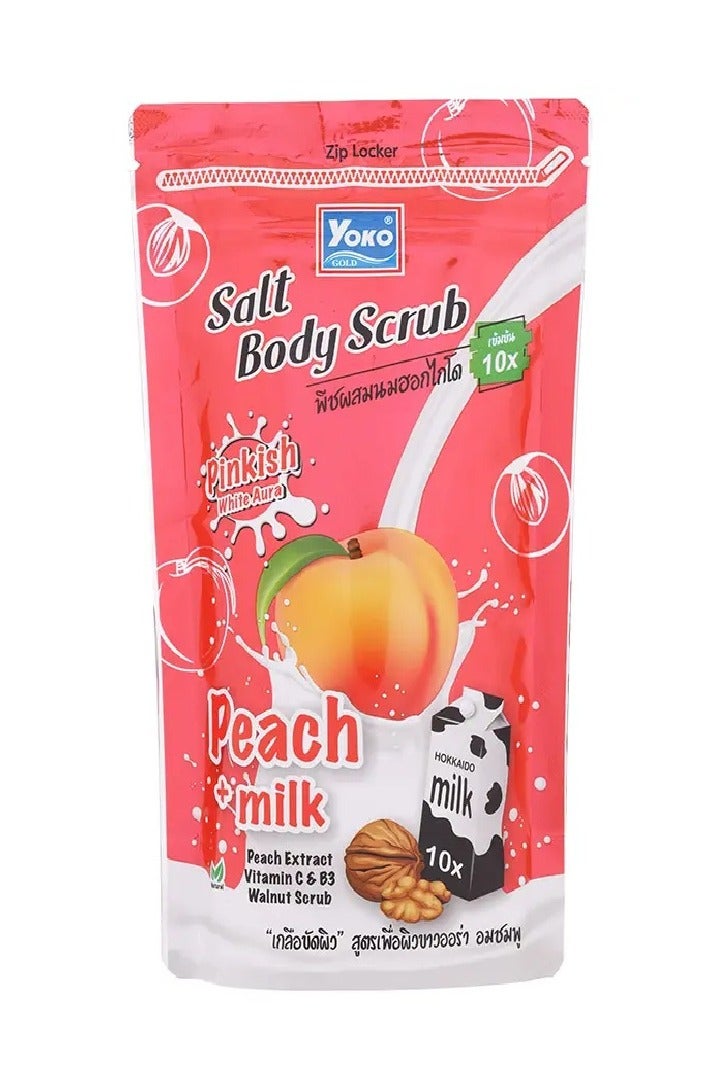 YOKO Salt Body Scrub Peach + Milk - 350g