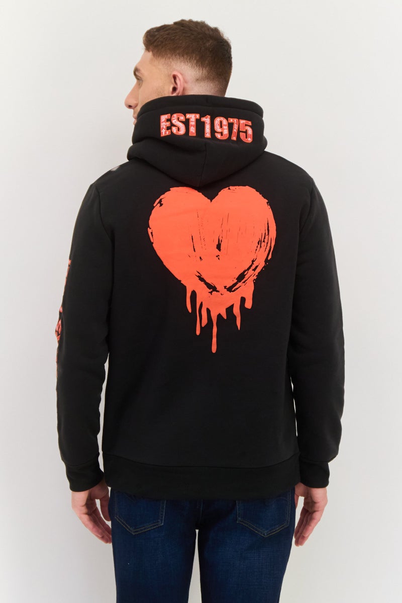 MEMBERS ONLY Men Hooded Embroidered Long Sleeves Sweatshirt, Black - Image 3