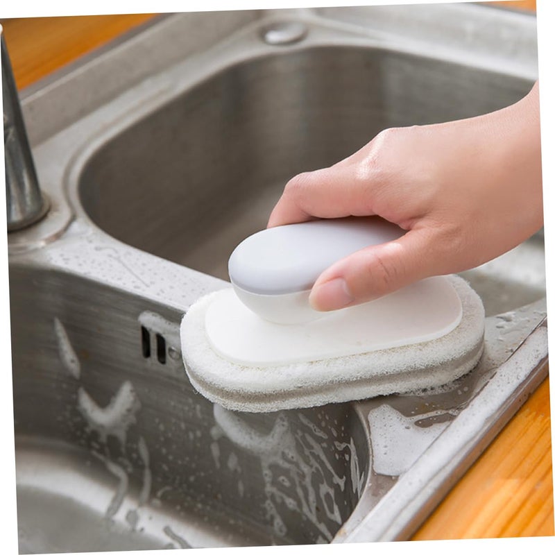3 Pack Kitchen Cleaning Brush Set Durable Scrubber Sponge for Dishes Toilet - Image 3