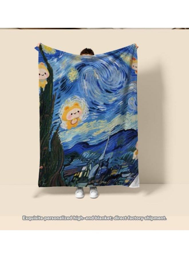 general Flannel thin blanket (warm and comfortable, suitable for sleep, gaming, dust removal and sandproof) 150cm*200cm - 878 - Image 3