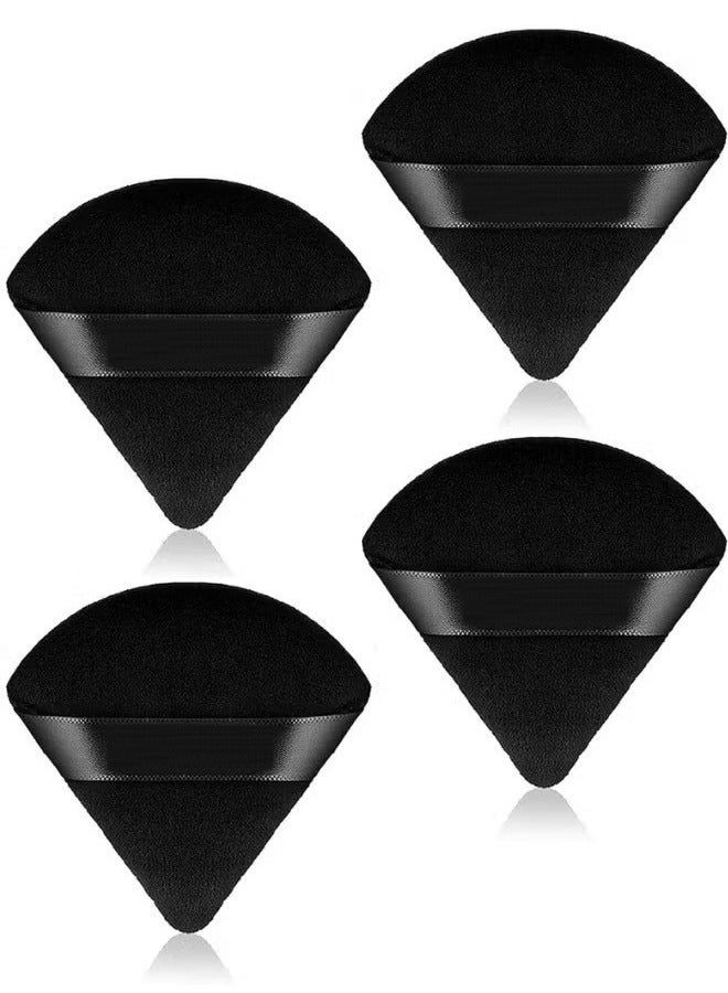 4 قطع من إسفنجات المكياج المثلثة، استخدام مزدوج، مزج مثالي، لمسة نهائية طبيعية، منفوشات بودرة، أساسيات المكياج، إكسسوارات المكياج - Image 1