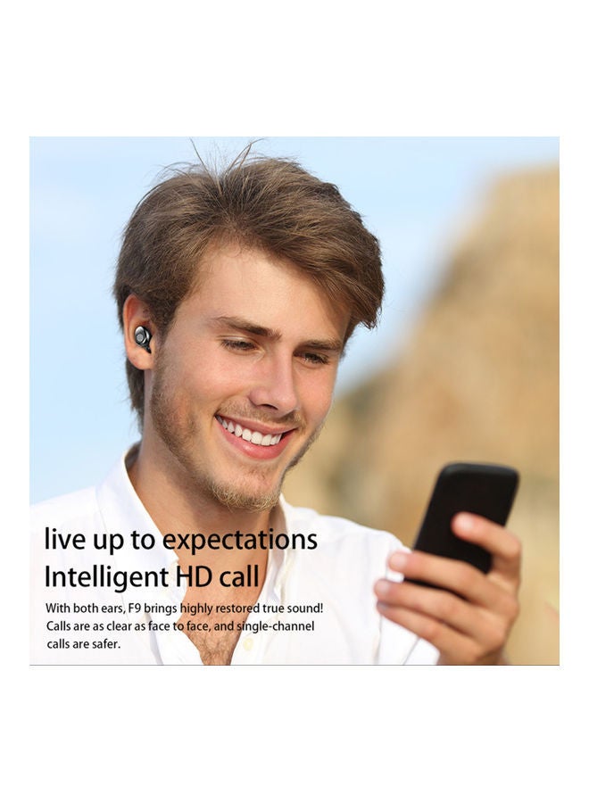 NIBEMINENT F9-2 Bluetooth In-Ear Earbuds With Charging Case White - Image 3