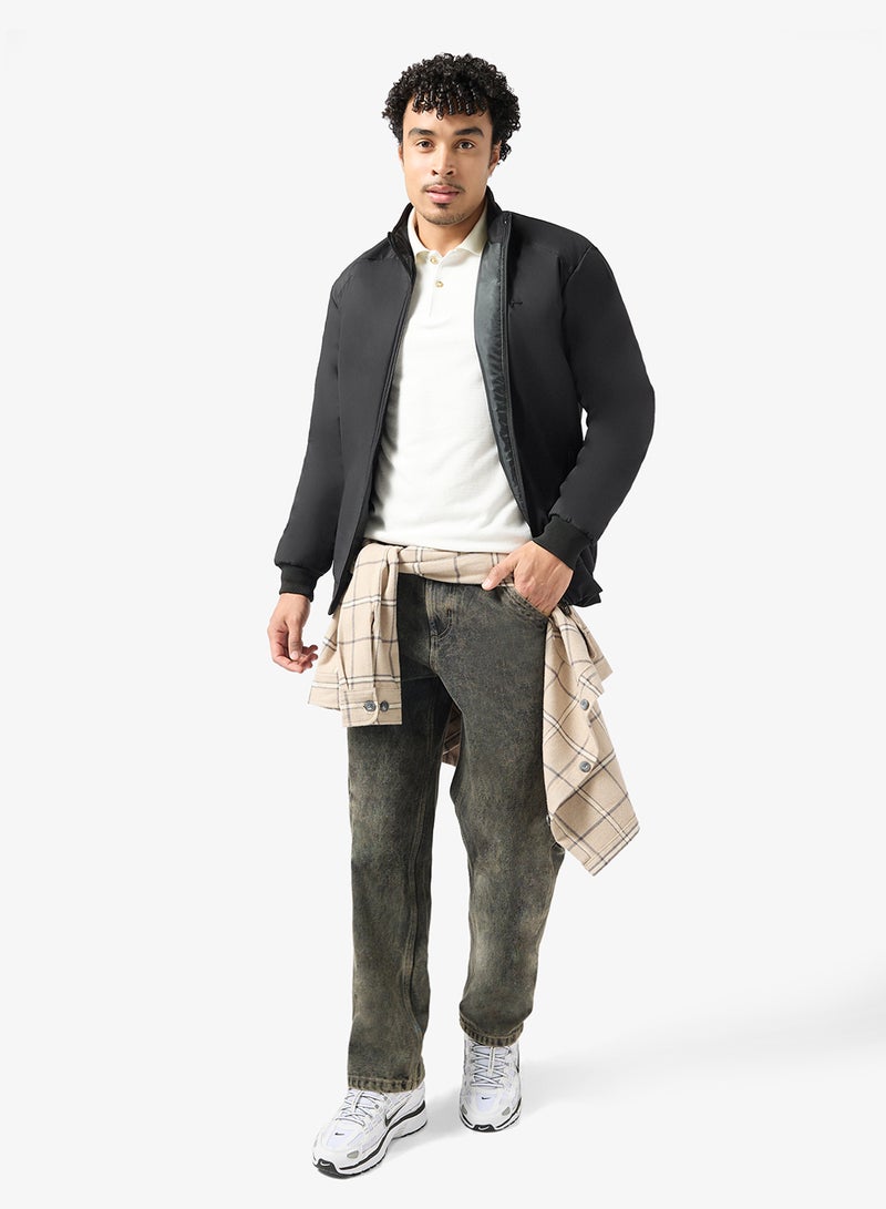 Seventy Five Casual Zip Through Bomber Jacket - Image 4