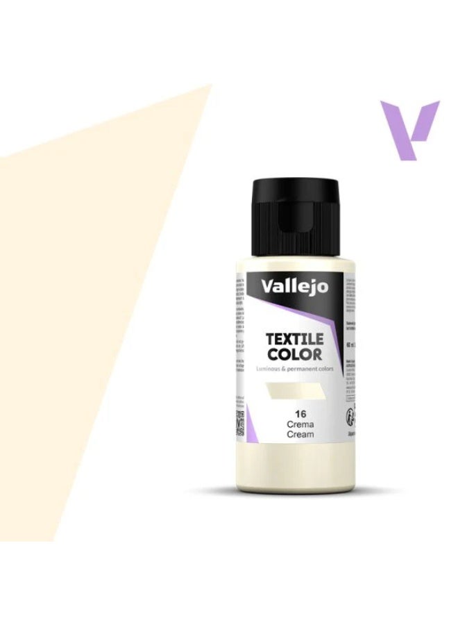 فاليجو كريم طلاء الأقمشة النسيجية 16 – زجاجة 60 مل بلمسة نهائية غير لامعة قابلة للغسل