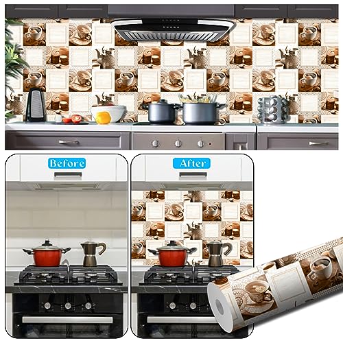 WallDaddy 3D Wallpapers for Kitchen Waterproof Extra Large (40x200) Cm Kitchen Wallpapers oilproof | Self Adhesive Wallpapers Vinyl Stickers for Kitchen | Kitchen Wallpapers for Walls.(BrownKitchen) - Image 3