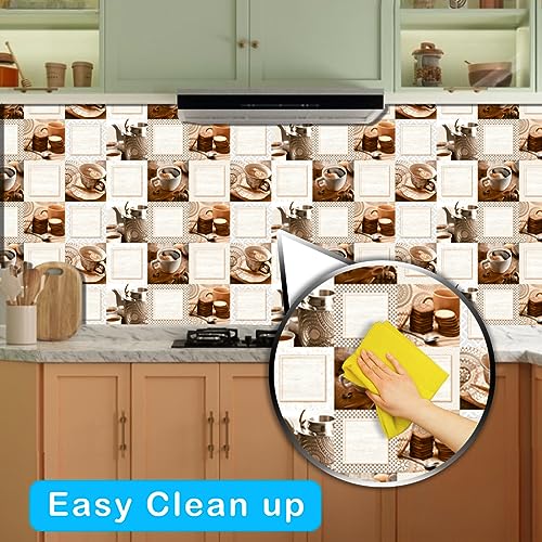WallDaddy 3D Wallpapers for Kitchen Waterproof Extra Large (40x200) Cm Kitchen Wallpapers oilproof | Self Adhesive Wallpapers Vinyl Stickers for Kitchen | Kitchen Wallpapers for Walls.(BrownKitchen) - Image 4