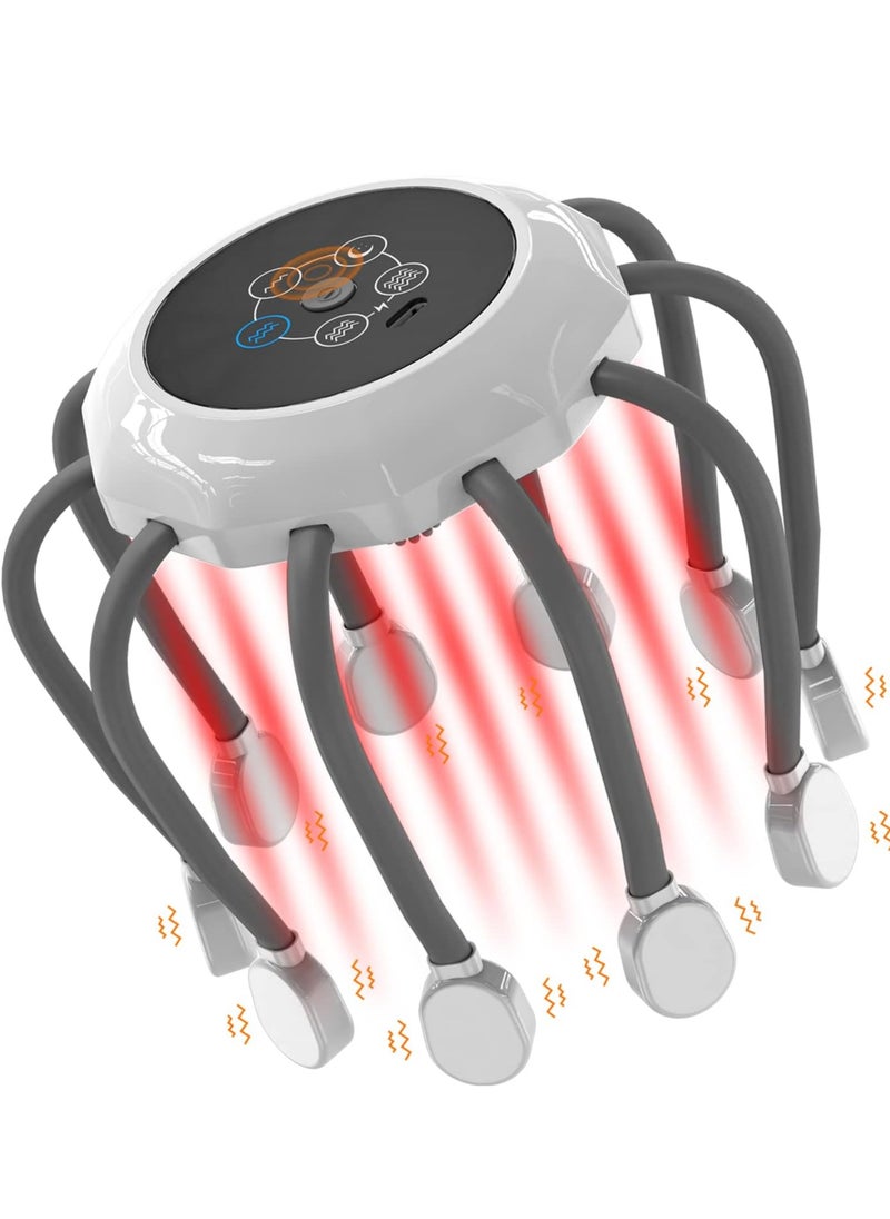 RATSAW - Multidimensional Head Massage Claws 10 Arrays of 360-Degree Point Distribution with 6 Adjustable Modes Electric Scalp Massager That Can Promote Hair Growth Relieve Stress Ideal Gift for Both Men and - Image 1