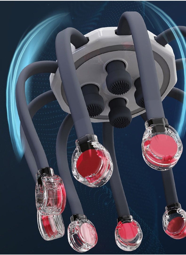 RATSAW - Multidimensional Head Massage Claws 10 Arrays of 360-Degree Point Distribution with 6 Adjustable Modes Electric Scalp Massager That Can Promote Hair Growth Relieve Stress Ideal Gift for Both Men and - Image 1