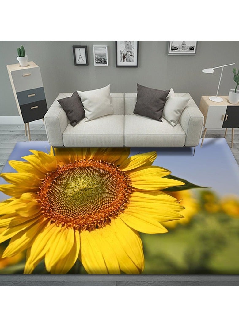 Loquat Squality Polyester Fiber 3D Visual Living Room Coffee Table Carpet