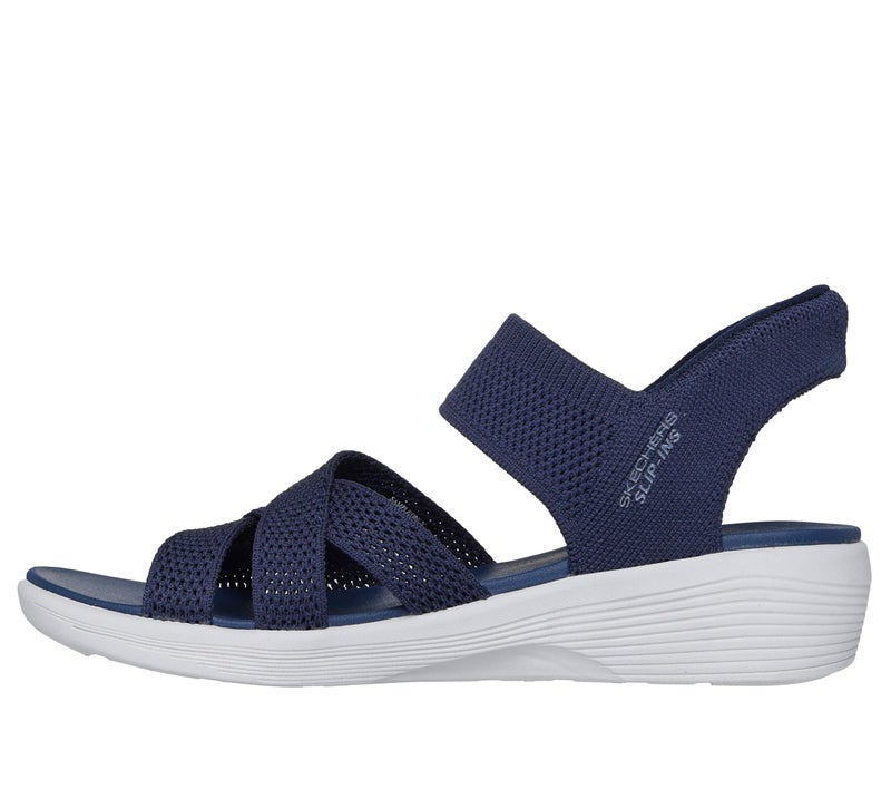 Skechers Women's ARYA - COOLING OFF Hands Free Slip-Ins, Knit Multi Strap Sling Back, Navy, 8M - Image 2