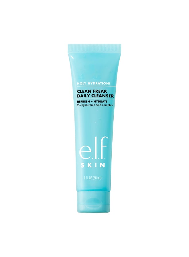 elf SKIN Holy Hydration Clean Freak Daily Cleanser Mini Gentle Hydrating Face Cleanser Made With Hyaluronic Acid Vegan CrueltyFree 1 fl oz - Image 2
