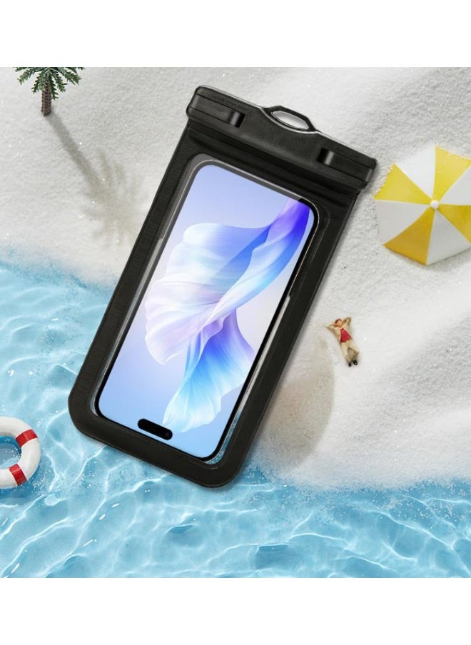 Golden Waterproof Phone Pouch,IPX8 Waterproof Phone Case for Swimming,Underwater Phone Case for iPhone 15/14/13/12 Mini/Pro/Pro MAX/11/XS/XR/8 Plus/7 Plus,Samsung Galaxy Note,Huawei (2 pieces)  - Image 5