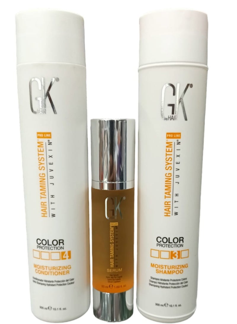 شامبو300مل وبلسم300مل وسيروم 50مل للشعر المصبوغ