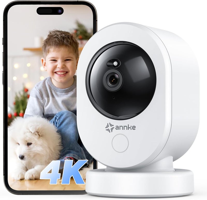ANNKE 4K UHD Indoor Security Camera, 2.4/5 GHz WiFi Camera with 360° PTZ, Two-Way Talk, Night Vision, Smart Human Motion Detection, Cloud/SD Storage, Works with Alexa, Ideal for Baby/Pet Camera - Image 1