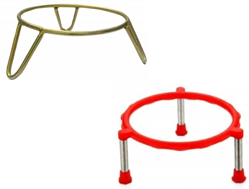 SHRIYAM CRAFT SHRIYAM CRAFT Pot Stands Stainless Steel LegsSingle Ring Matka StandMatka Stand Pack of 1 with Iron Stand 1pc 