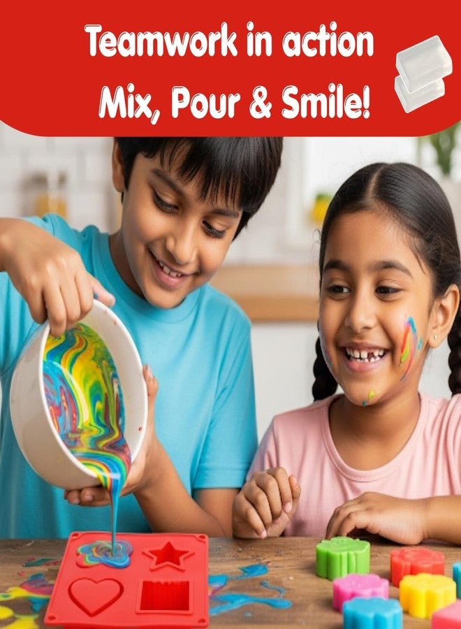 CocoMoco Kids Soap Making Party Kit | DIY Kit for Kids Age 6-12 | Art & Craft Kit for Girls & Boys | Creative Toys | Birthday Gift & Return Gift | Make 10+ Handmade Soaps - Image 5