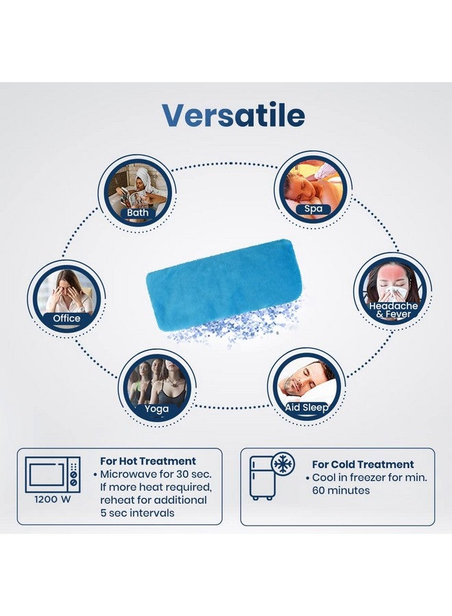 دي آر تراست وسادة العين من ملح الهيمالايا الساخن والبارد من دكتور تراست يو إس إيه | قناع العين | عبوة العين لتخفيف الألم والالتهاب والإجهاد - 323 (أزرق) - Image 4