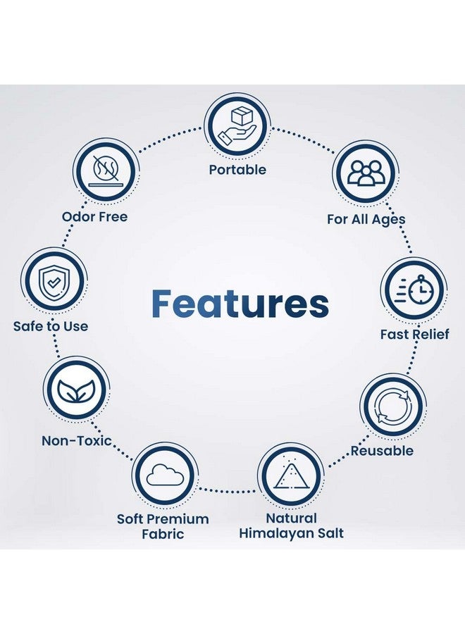 دي آر تراست وسادة العين من ملح الهيمالايا الساخن والبارد من دكتور تراست يو إس إيه | قناع العين | عبوة العين لتخفيف الألم والالتهاب والإجهاد - 323 (أزرق) - Image 3