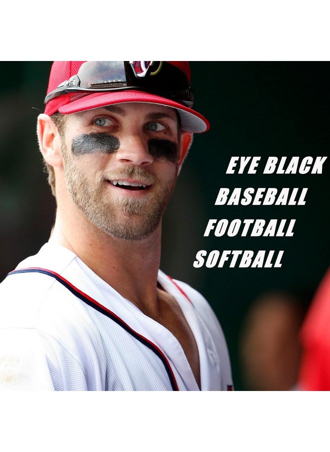 Wismee - Eye Black Baseball Accessories, Anti-Glare Eye Black Pink Black For Baseball Softball Football,Waterproof Ultra-Long Lasting Black Eye Stick For Sports Halloween Cosplay Costume Parties - Image 1