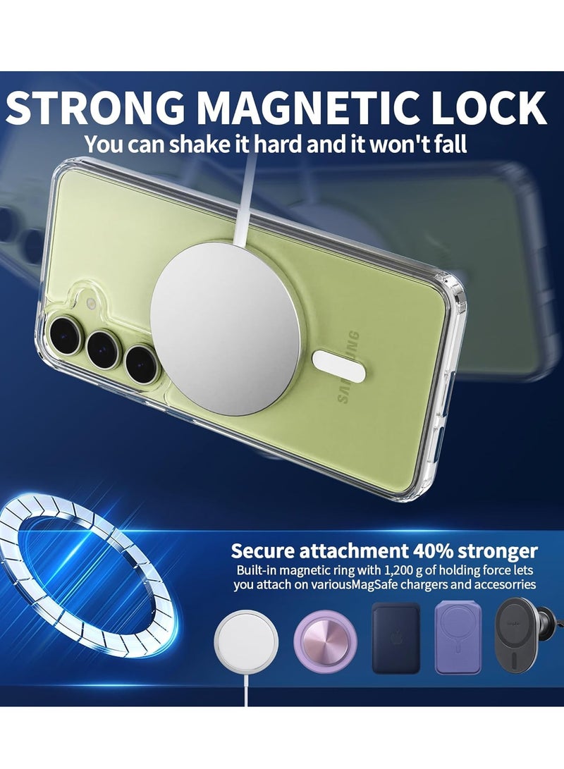 DUSALA Samsung S25 Magsafe Case Cover Support Wireless Charging Shockproof Slim Fit Galaxy S25 Cover Lightweight Scratch-Resistant Protective Case for Samsung Galaxy S25 6.1" Clear - Image 4