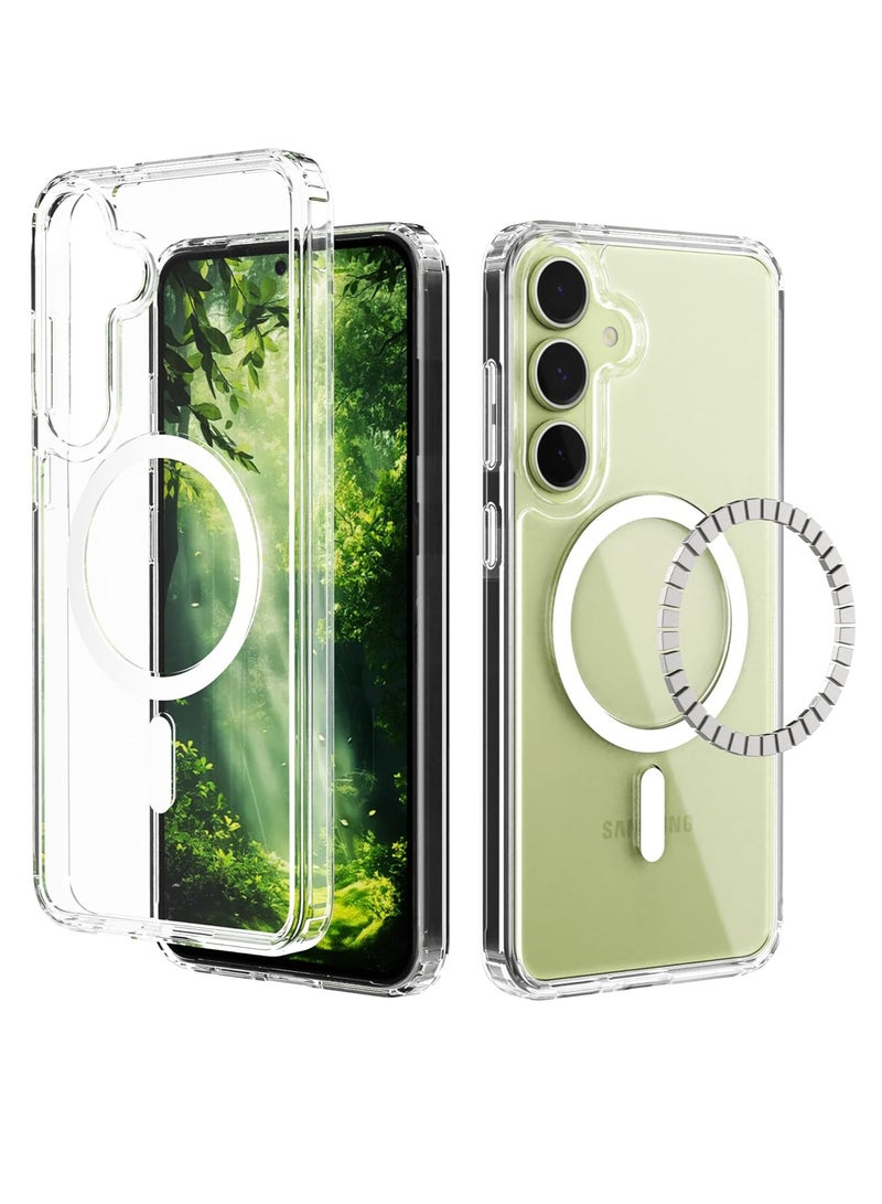 DUSALA Samsung S25 Magsafe Case Cover Support Wireless Charging Shockproof Slim Fit Galaxy S25 Cover Lightweight Scratch-Resistant Protective Case for Samsung Galaxy S25 6.1" Clear - Image 1