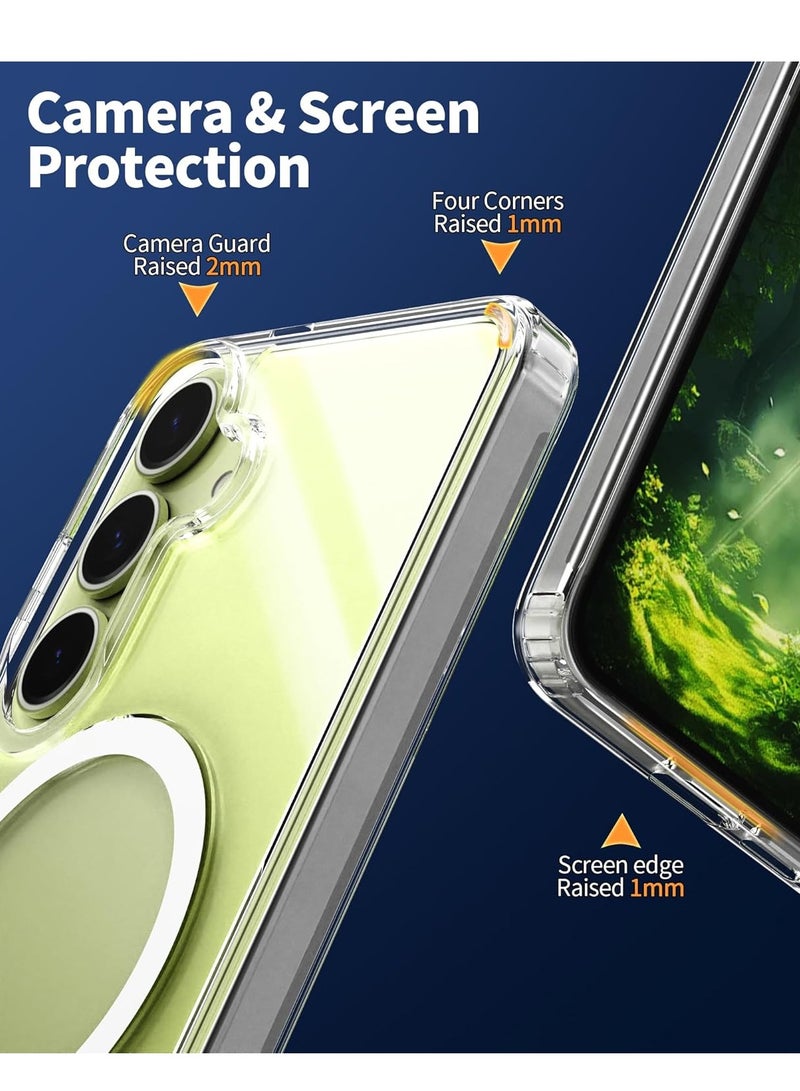 DUSALA Samsung S25 Magsafe Case Cover Support Wireless Charging Shockproof Slim Fit Galaxy S25 Cover Lightweight Scratch-Resistant Protective Case for Samsung Galaxy S25 6.1" Clear - Image 5