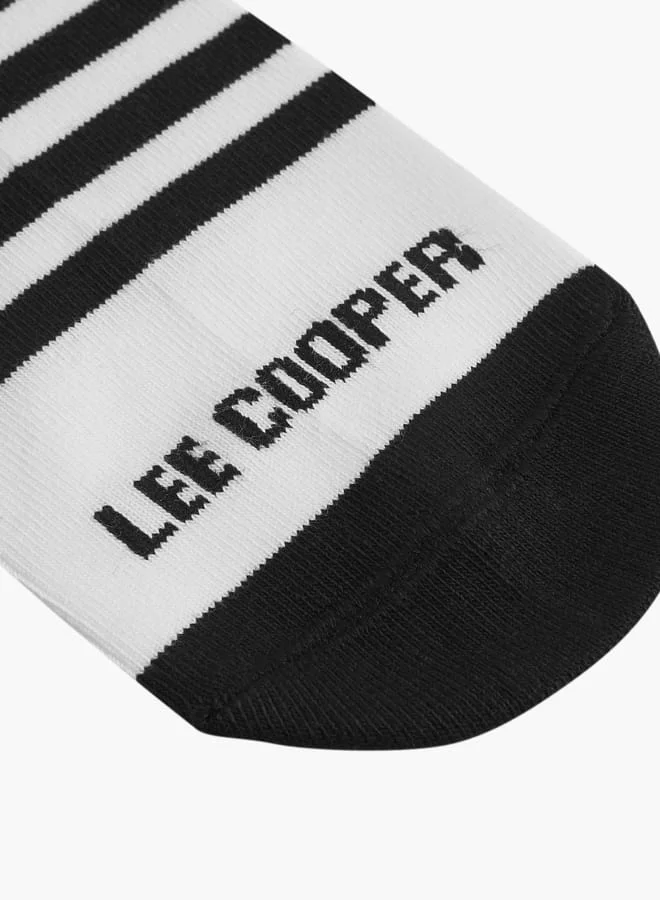لي كوبر Men's Logo Print Non-Terry Ankle Length Socks - Set of 5