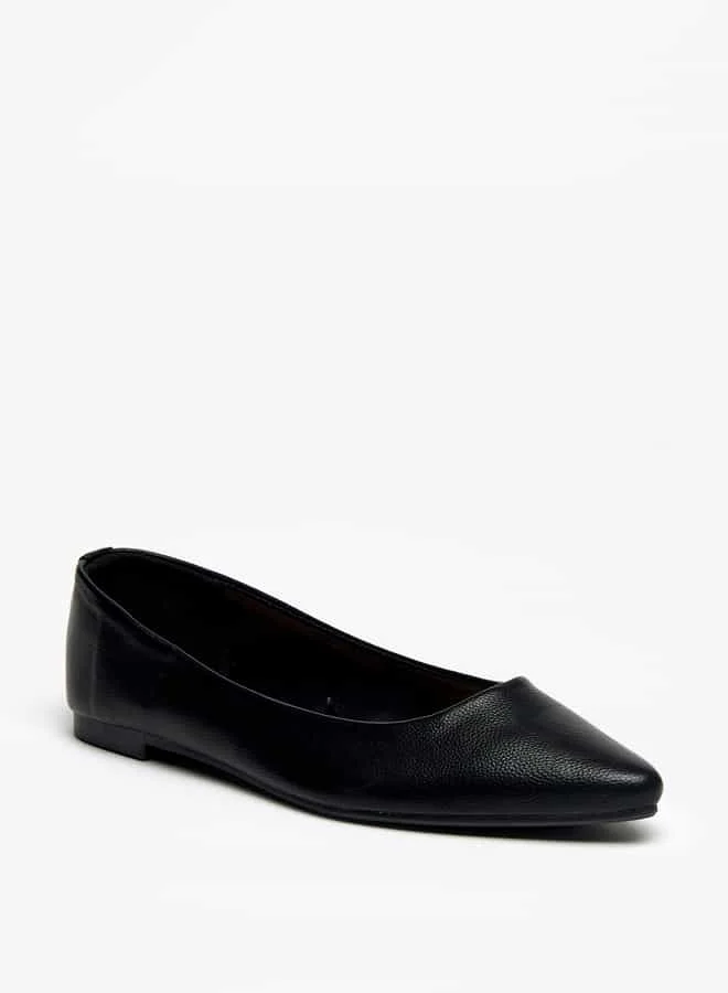 Flora Bella By Shoexpress Women Solid Slip-On Pointed Toe Ballerina Shoes