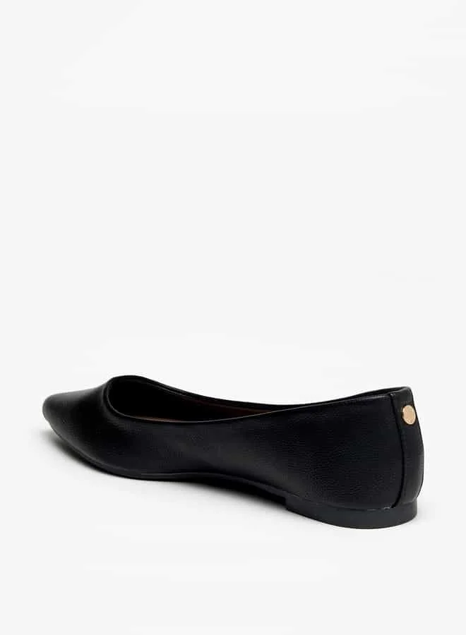 Flora Bella By Shoexpress Women Solid Slip-On Pointed Toe Ballerina Shoes