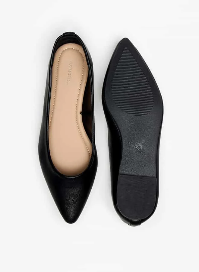 Flora Bella By Shoexpress Women Solid Slip-On Pointed Toe Ballerina Shoes