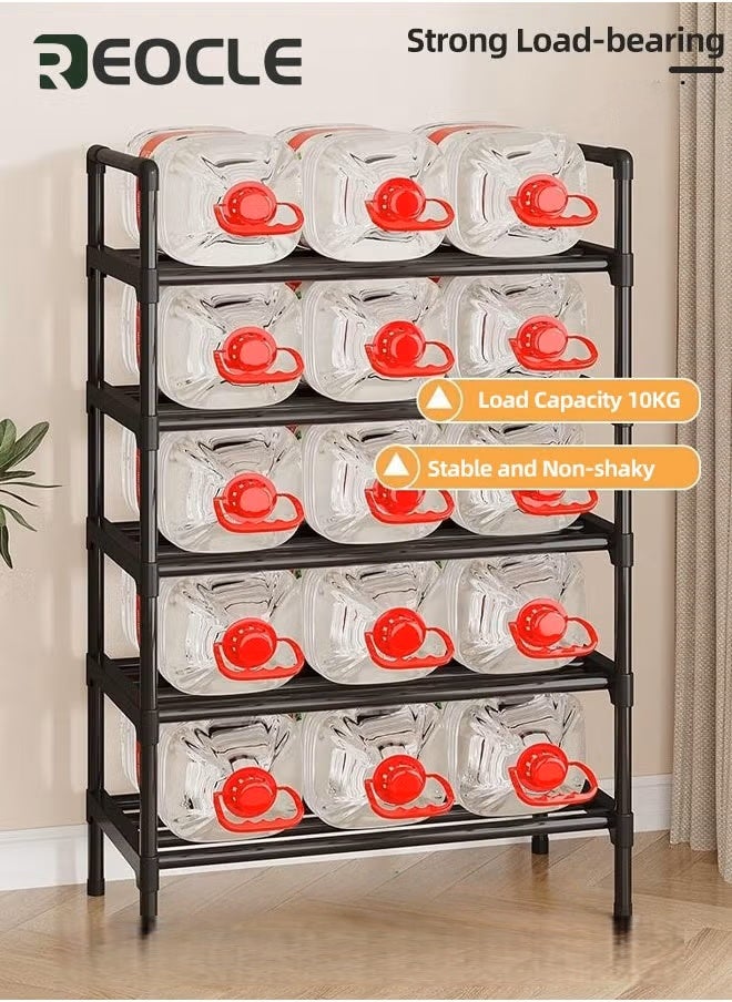 ريوكل رف أحذية معدني 4 طبقات / 80 سم خزائن الأحذية منظم أرفف التخزين رف الأحذية خزانة برج قابل للتكديس منظم توفير المساحة رف الأحذية دائم يحمل 20 زوجا رف الأحذية لمدخل الخزانة - Image 5